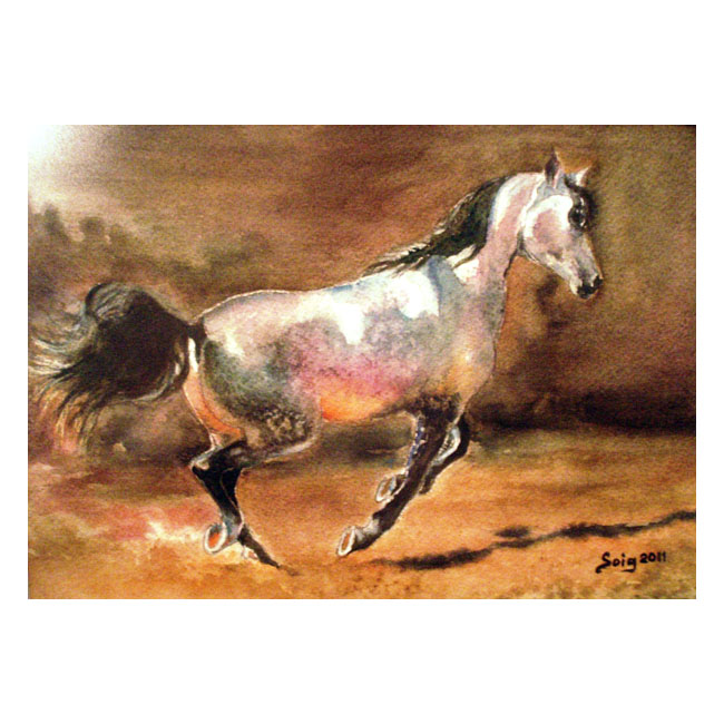 Caballo acuarela