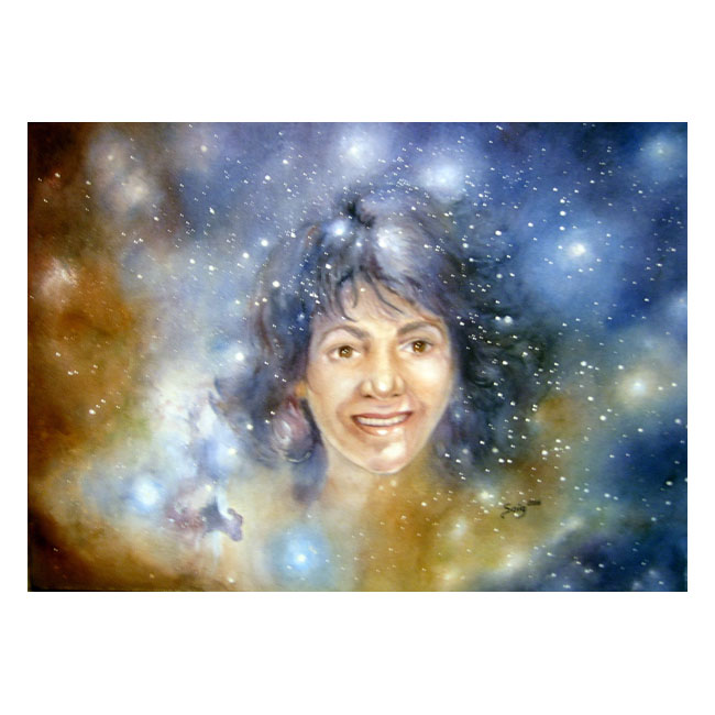 Chivy in the sky acuarela