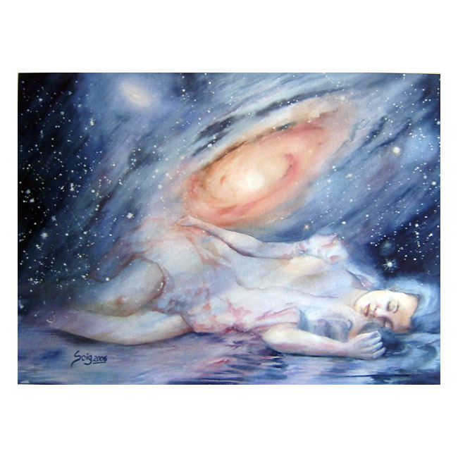 El sueño de andromeda acuarela